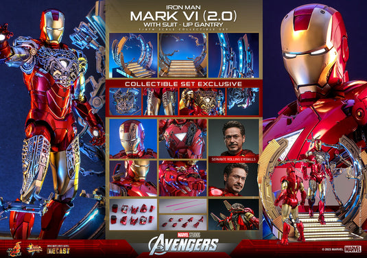 Hot Toys - Marvel Studio's: The Avengers - Iron Man Mark VI (Version 2.0) With Suit-Up Gantry