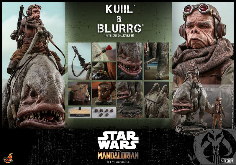 Load image into Gallery viewer, Hot Toys - Star Wars The Mandalorian - Kuiil and Blurrg Set (Restock)
