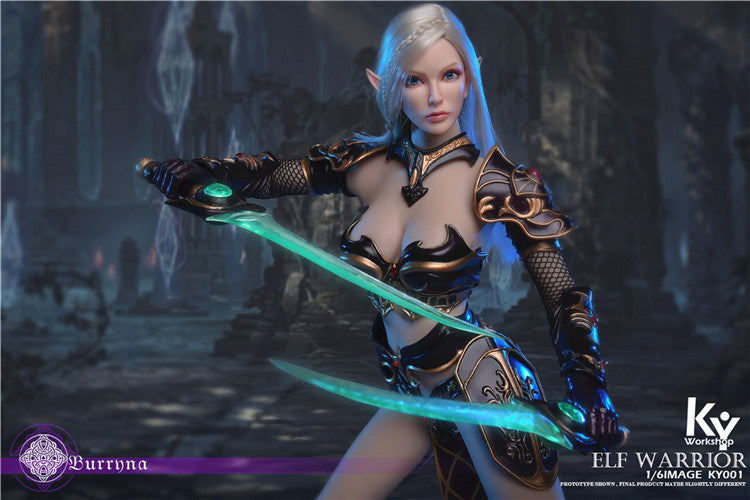 Load image into Gallery viewer, KY Workshop - Elf Female Soldier Burryna - Black Standard Version
