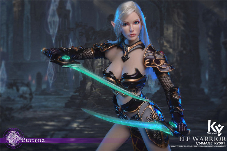 Load image into Gallery viewer, KY Workshop - Elf Female Soldier Burryna - Black Deluxe Version (Deposit Required)
