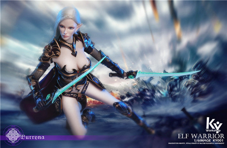 Load image into Gallery viewer, KY Workshop - Elf Female Soldier Burryna - Black Standard Version
