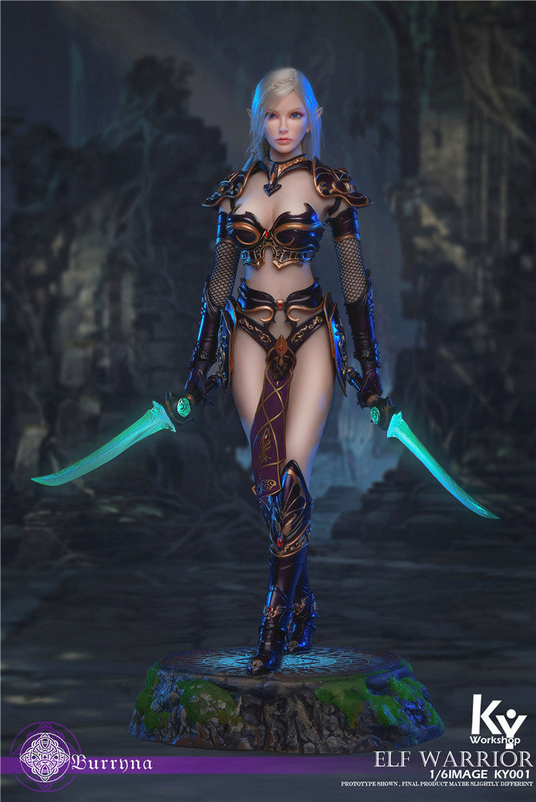 Load image into Gallery viewer, KY Workshop - Elf Female Soldier Burryna - Black Deluxe Version (Deposit Required)
