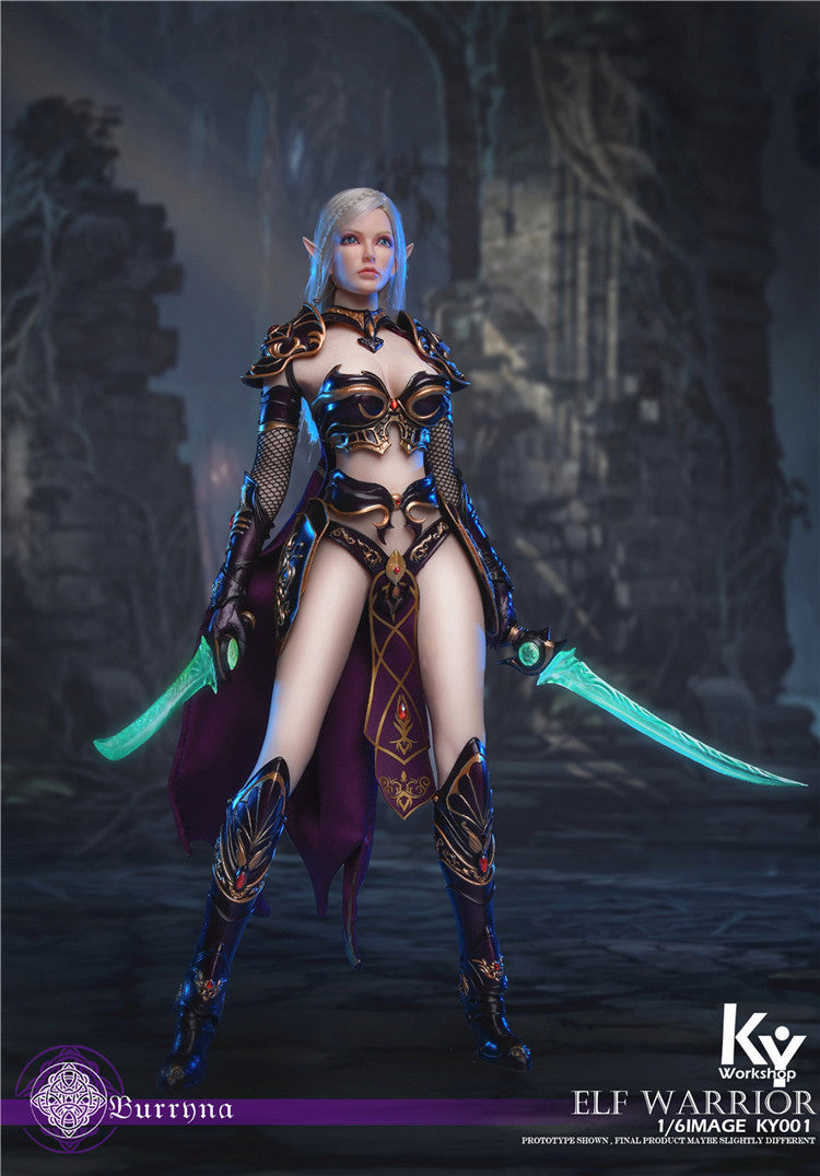 Load image into Gallery viewer, KY Workshop - Elf Female Soldier Burryna - Black Standard Version
