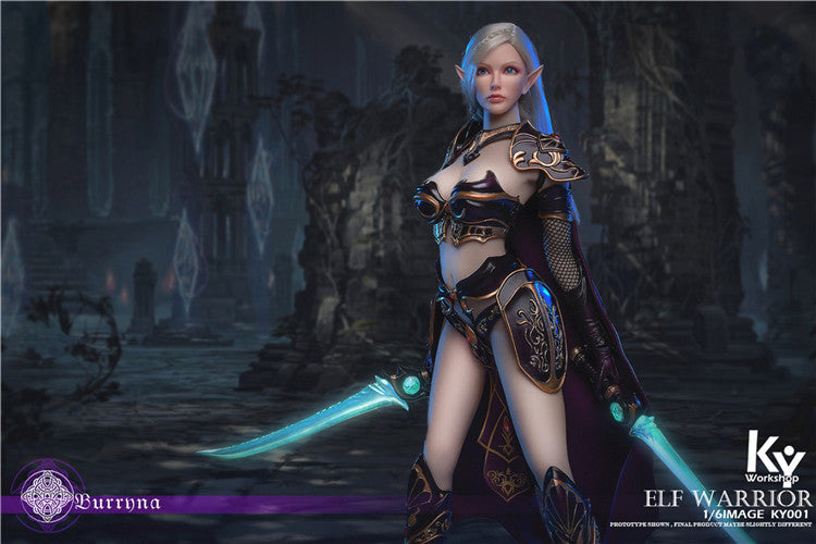 Load image into Gallery viewer, KY Workshop - Elf Female Soldier Burryna - Black Standard Version
