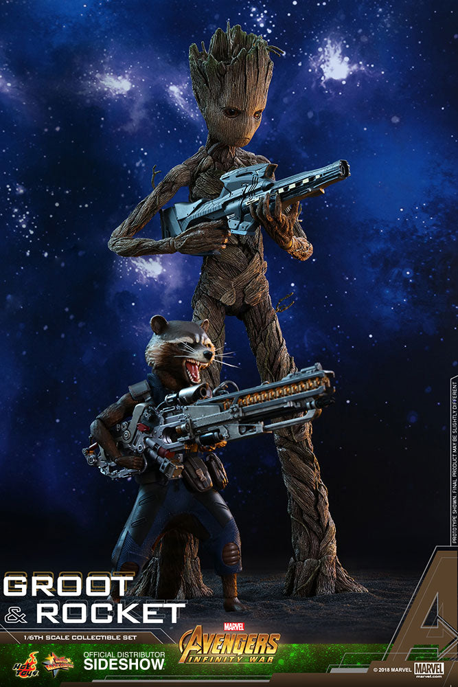 Load image into Gallery viewer, Hot Toys - Avengers: Infinity War - Groot and Rocket
