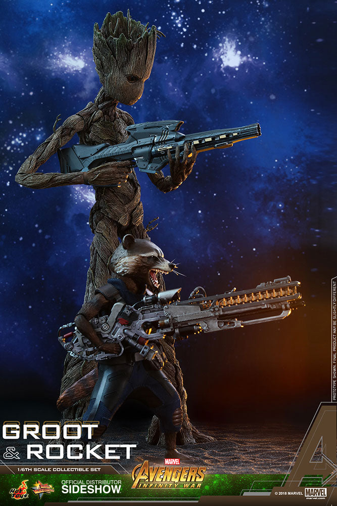 Load image into Gallery viewer, Hot Toys - Avengers: Infinity War - Groot and Rocket
