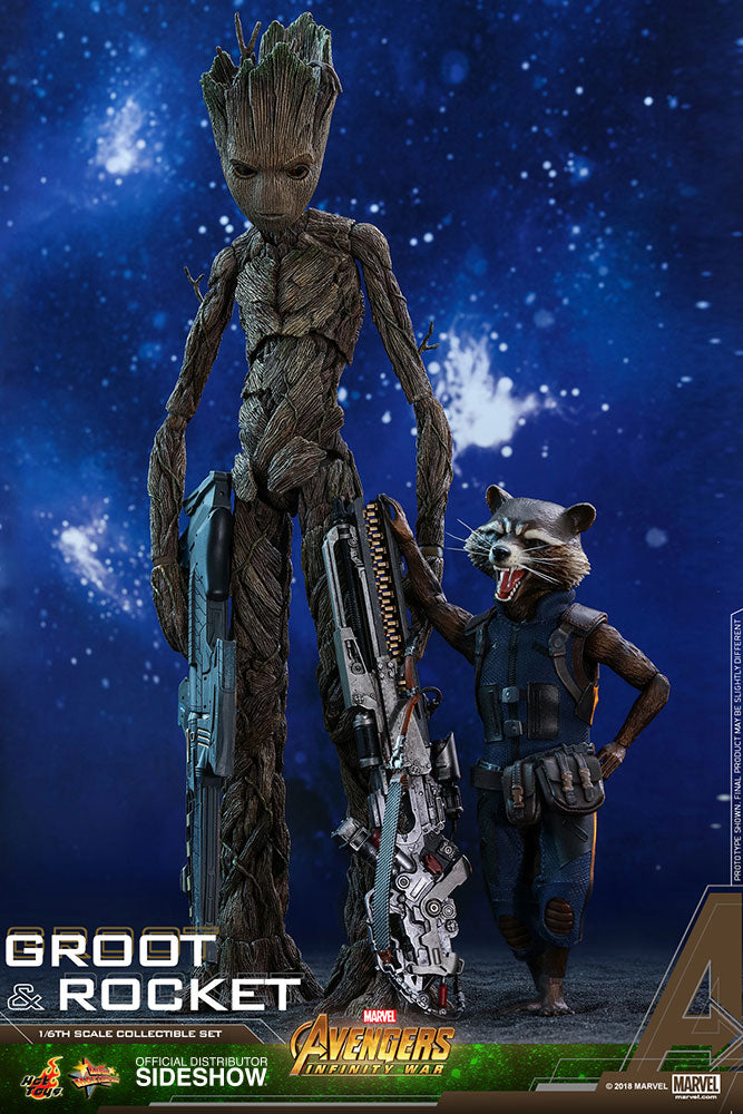 Load image into Gallery viewer, Hot Toys - Avengers: Infinity War - Groot and Rocket
