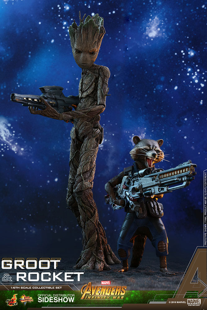 Load image into Gallery viewer, Hot Toys - Avengers: Infinity War - Groot and Rocket
