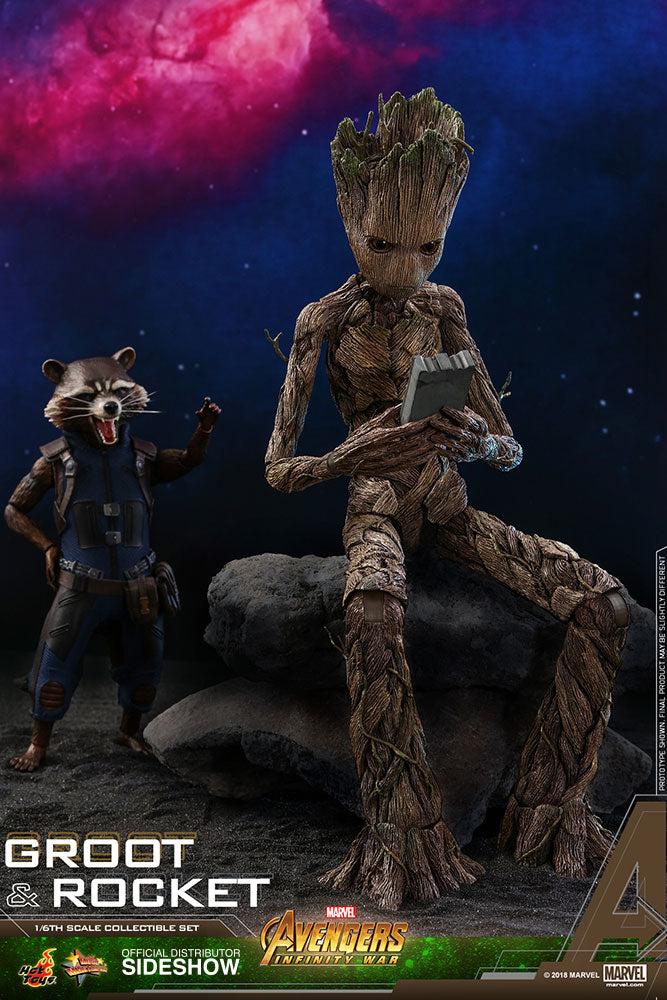 Load image into Gallery viewer, Hot Toys - Avengers: Infinity War - Groot and Rocket
