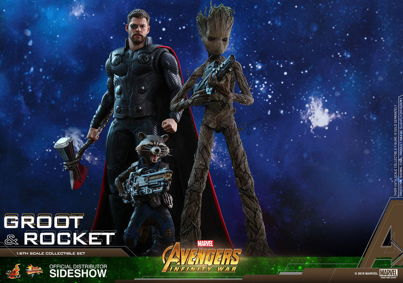 Load image into Gallery viewer, Hot Toys - Avengers: Infinity War - Groot and Rocket
