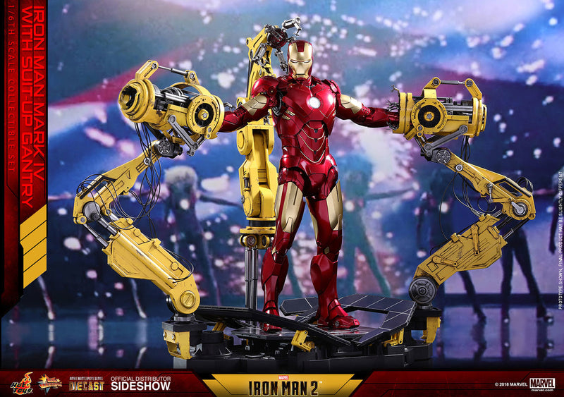 Load image into Gallery viewer, Hot Toys - Iron Man 2 - Iron Man Mark IV Diecast Movie Masterpiece with Suit-Up Gantry
