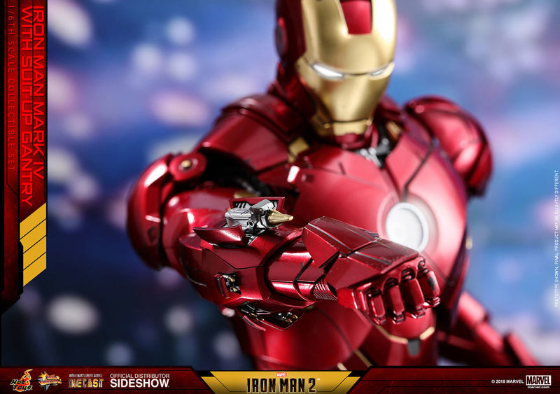 Load image into Gallery viewer, Hot Toys - Iron Man 2 - Iron Man Mark IV Diecast Movie Masterpiece with Suit-Up Gantry

