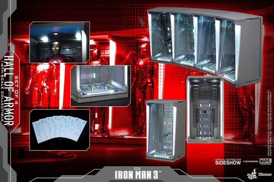 Hot Toys - Diorama Series - Iron Man 3: Hall of Armor Set of 4 (Deposit Required)