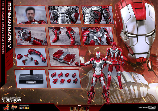 Hot Toys - Iron Man 2 -  Iron Man Mark V Diecast Movie Masterpiece