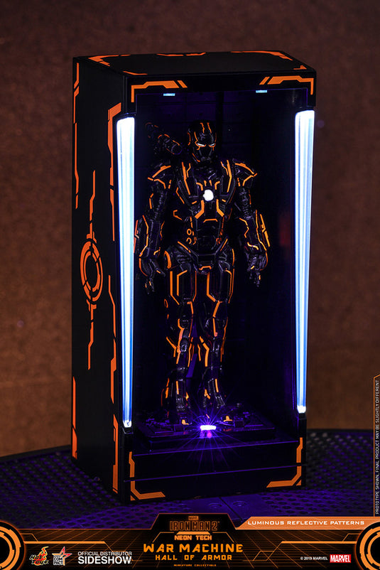 Hot Toys - Diorama Series - Neon Tech War Machine Hall of Armor