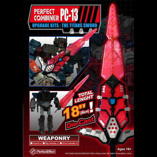 Perfect Effect - PC-13 Perfect Combiner Upgrade Set for Titans Returns - Fortress Maximus Sword