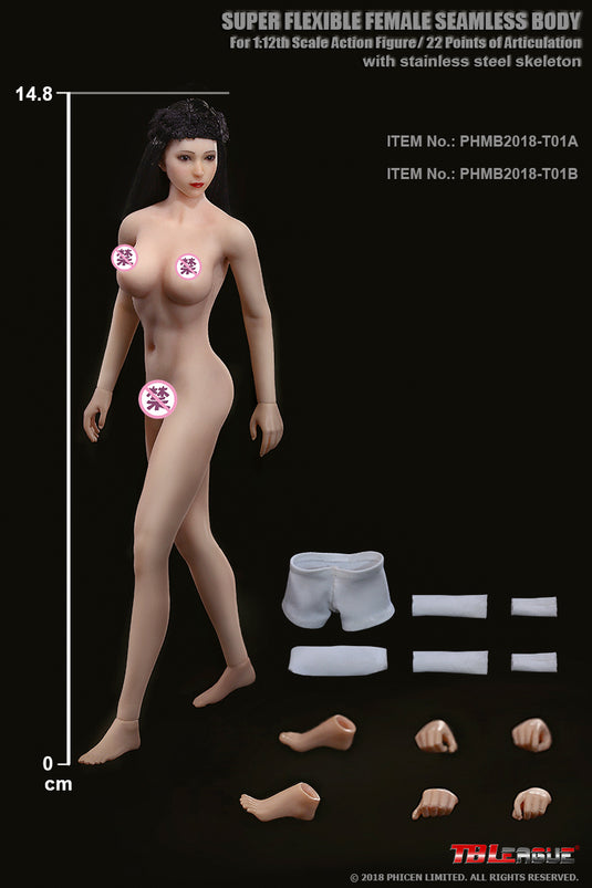 TBLeague - 1/12 Scale: Super-Flexible Female Seamless Medium Bust Suntan Body