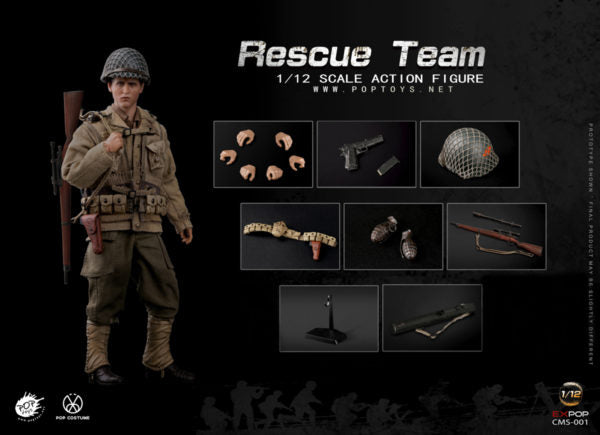 Load image into Gallery viewer, POP Toys - WWII US Rescue Squad Sniper 1/12
