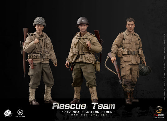 POP Toys - WWII US Rescue Squad Team 1/12 Set of 3 (Deposit Required)