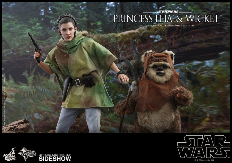 Load image into Gallery viewer, Hot Toys - Star Wars: Return of the Jedi - Princess Leia &amp; Wicket Set
