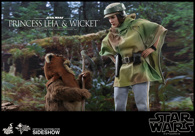 Load image into Gallery viewer, Hot Toys - Star Wars: Return of the Jedi - Princess Leia &amp; Wicket Set
