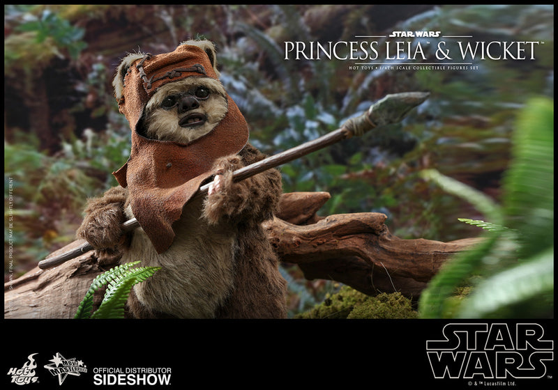 Load image into Gallery viewer, Hot Toys - Star Wars: Return of the Jedi - Princess Leia &amp; Wicket Set
