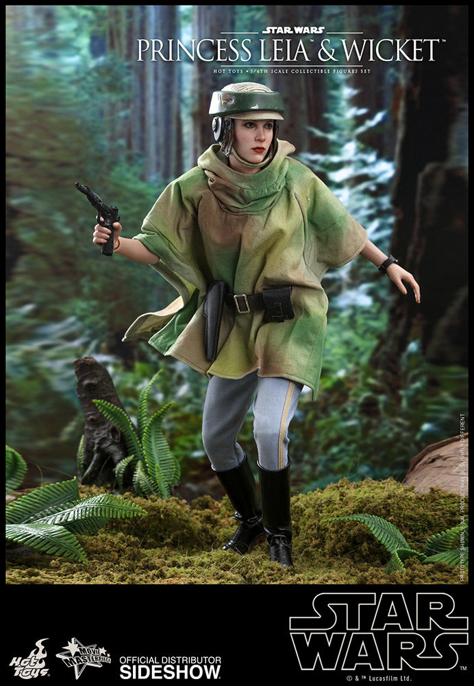 Load image into Gallery viewer, Hot Toys - Star Wars: Return of the Jedi - Princess Leia &amp; Wicket Set
