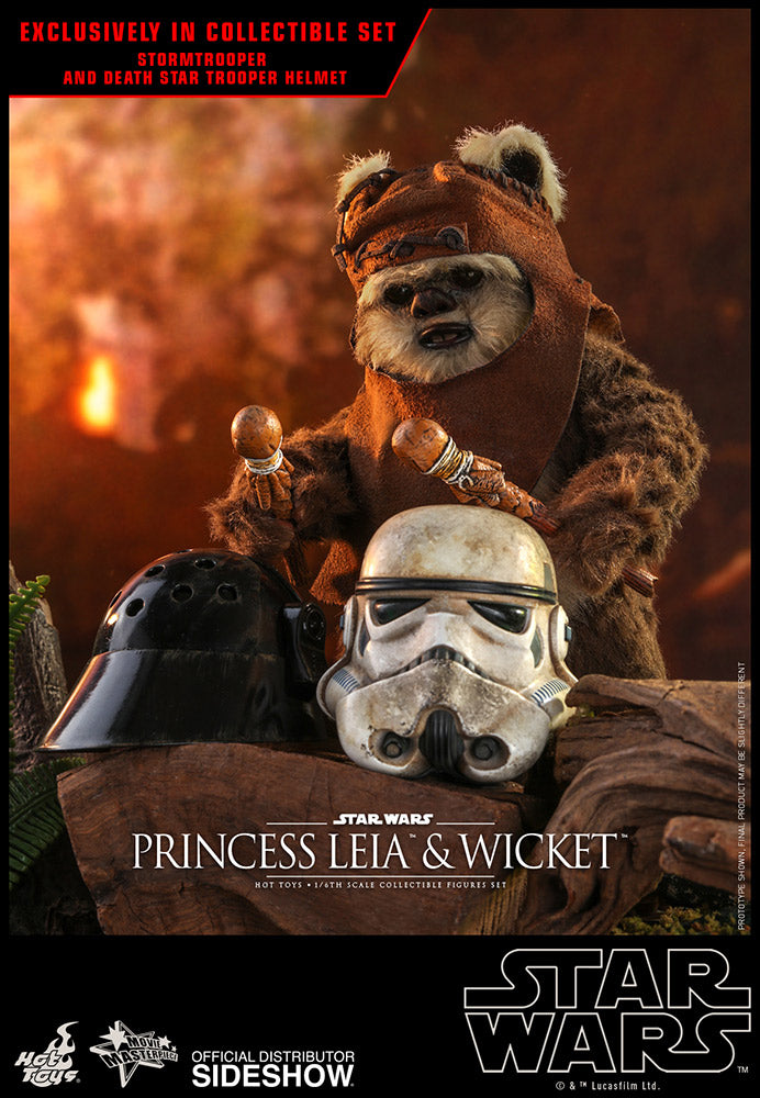 Load image into Gallery viewer, Hot Toys - Star Wars: Return of the Jedi - Princess Leia &amp; Wicket Set
