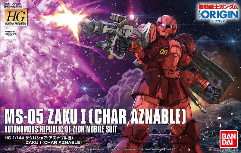 Load image into Gallery viewer, High Grade The Origin 1/144 - 015 MS-05 Char Aznable&#39;s Zaku I
