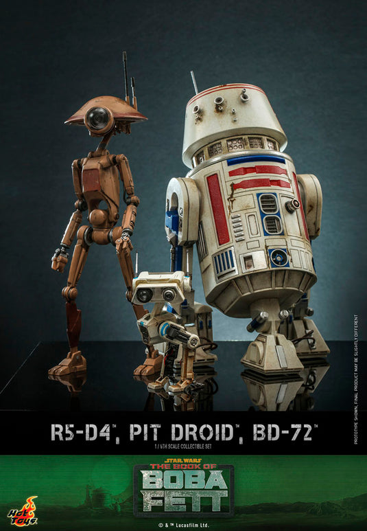 Hot Toys - Star Wars: The Book of Boba Fett - R5-D4, Pit Droid, and BD-72