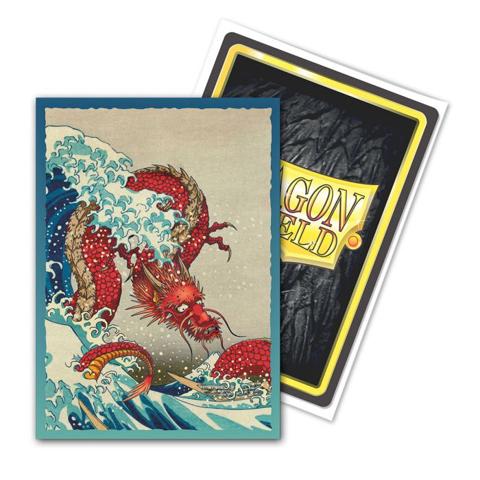 Load image into Gallery viewer, Dragon Shield - Brushed Art Sleeves - Great Wave
