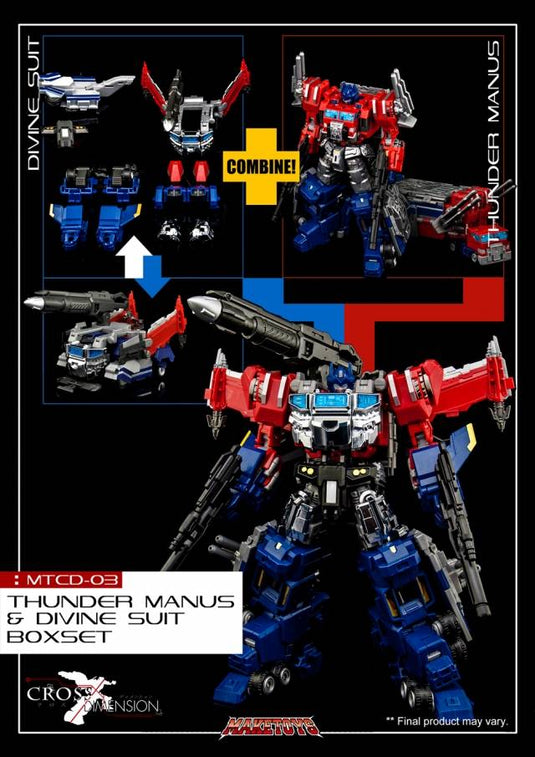 MakeToys - Cross Dimension - MTCD-03 Thunder Manus + Divine Suit Boxset