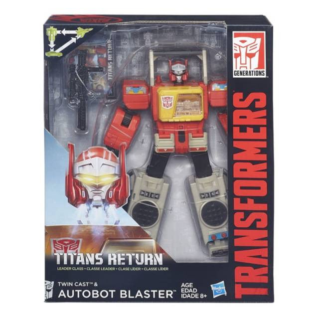 Load image into Gallery viewer, Transformers Generations Titans Return - Leader Class Powermaster Optimus Prime &amp; Blaster (Set of 2)
