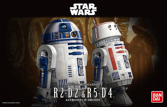 Bandai - Star Wars Model - R2-D2 & R5-D4 1/12 Scale