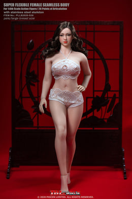 TBLeague - Female Super-Flexible Seamless Body with Head - Large Bust Body in Pale S38