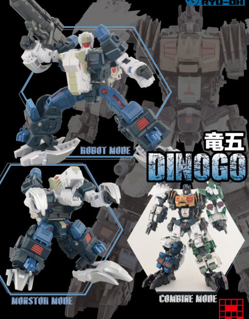 Fansproject - Saurus Ryu-Oh Combiner & Shells Complete Set