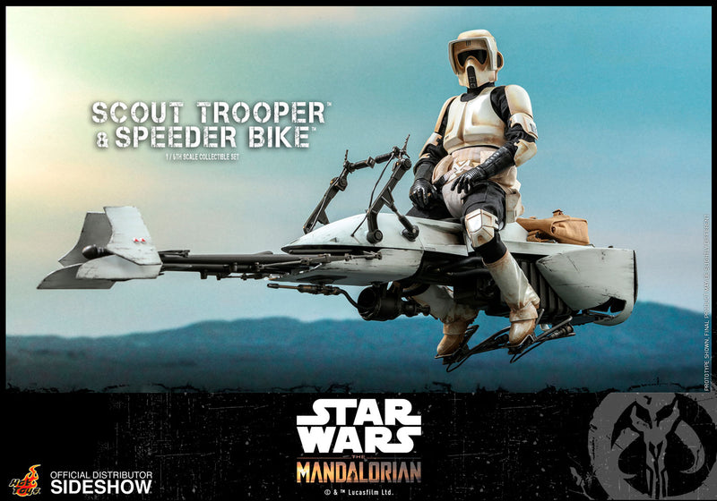 Load image into Gallery viewer, Hot Toys - Star Wars The Mandalorian - Scout Trooper and Speeder Bike Set
