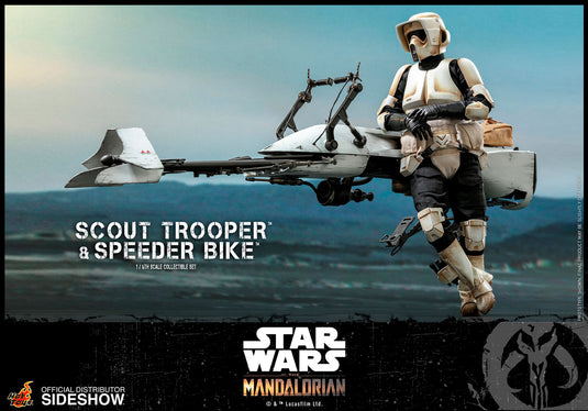 Hot Toys - Star Wars The Mandalorian - Scout Trooper and Speeder Bike Set