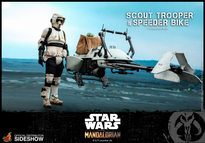 Load image into Gallery viewer, Hot Toys - Star Wars The Mandalorian - Scout Trooper and Speeder Bike Set
