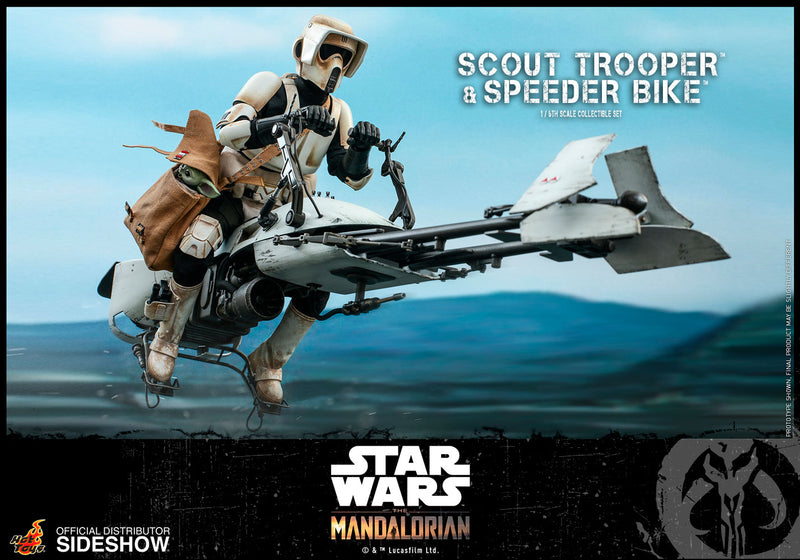 Load image into Gallery viewer, Hot Toys - Star Wars The Mandalorian - Scout Trooper and Speeder Bike Set
