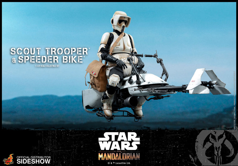 Load image into Gallery viewer, Hot Toys - Star Wars The Mandalorian - Scout Trooper and Speeder Bike Set
