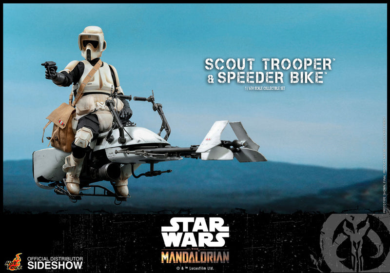 Load image into Gallery viewer, Hot Toys - Star Wars The Mandalorian - Scout Trooper and Speeder Bike Set
