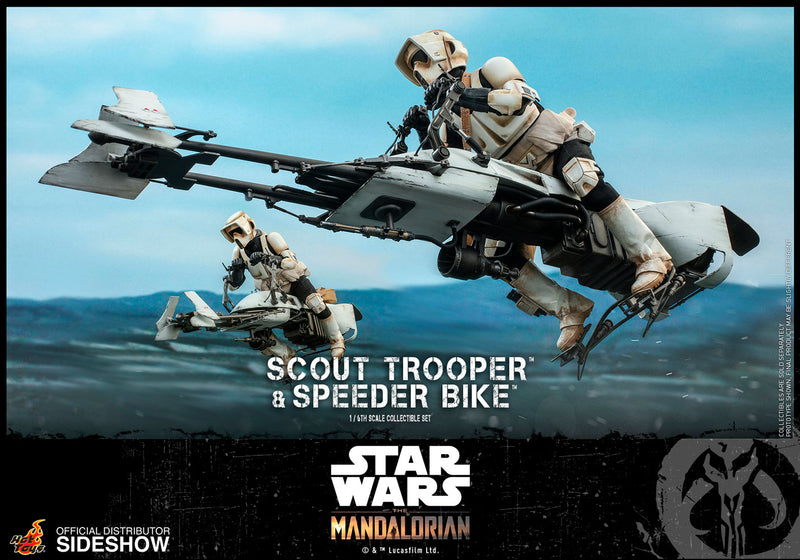 Load image into Gallery viewer, Hot Toys - Star Wars The Mandalorian - Scout Trooper and Speeder Bike Set
