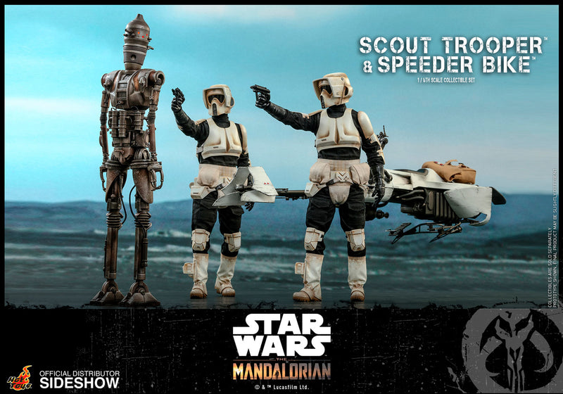 Load image into Gallery viewer, Hot Toys - Star Wars The Mandalorian - Scout Trooper and Speeder Bike Set
