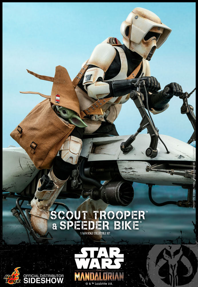 Load image into Gallery viewer, Hot Toys - Star Wars The Mandalorian - Scout Trooper and Speeder Bike Set
