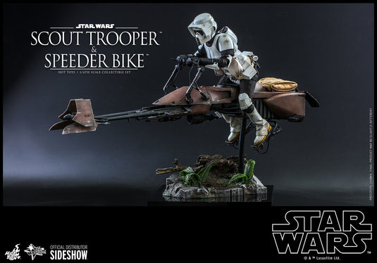 Hot Toys - Star Wars Movie Masterpiece Series - Star Wars: Return of the Jedi - Scout Trooper and Speeder Bike