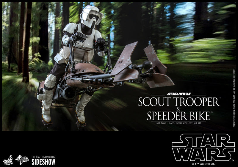 Load image into Gallery viewer, Hot Toys - Star Wars Movie Masterpiece Series - Star Wars: Return of the Jedi - Scout Trooper and Speeder Bike
