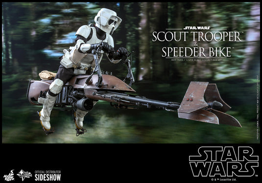 Hot Toys - Star Wars Movie Masterpiece Series - Star Wars: Return of the Jedi - Scout Trooper and Speeder Bike