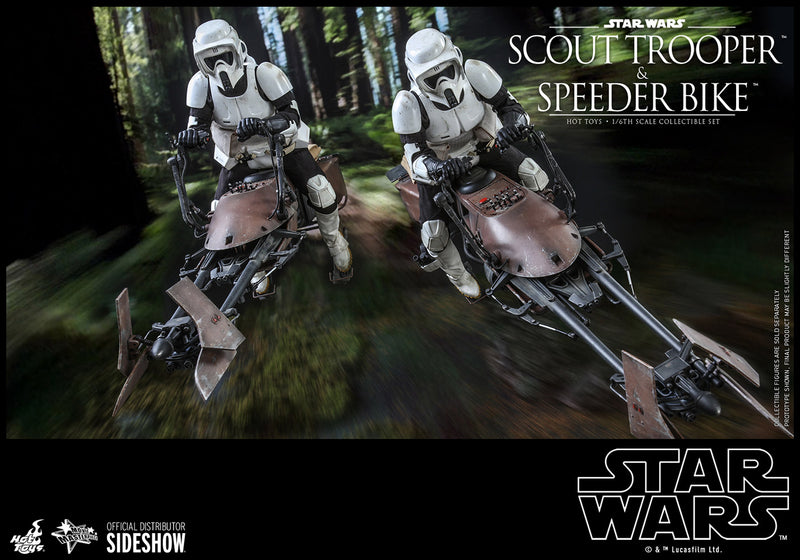 Load image into Gallery viewer, Hot Toys - Star Wars Movie Masterpiece Series - Star Wars: Return of the Jedi - Scout Trooper and Speeder Bike

