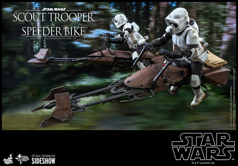 Load image into Gallery viewer, Hot Toys - Star Wars Movie Masterpiece Series - Star Wars: Return of the Jedi - Scout Trooper and Speeder Bike
